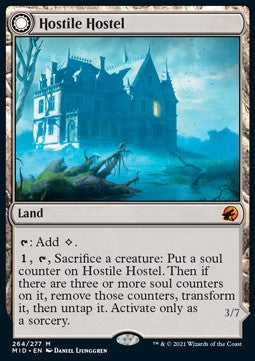 Hostile Hostel // Creeping Inn - Innistrad: Midnight Hunt (Mythic) [MID-264]