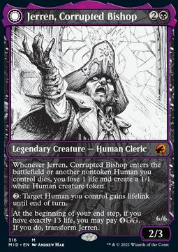 Jerren, Corrupted Bishop // Ormendahl, the Corrupter
