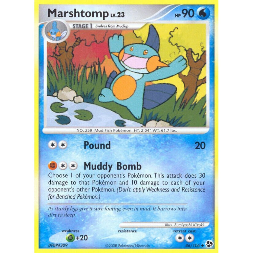 Marshtomp Uncommon 46/106 Pokemon Card Game Great Encounters