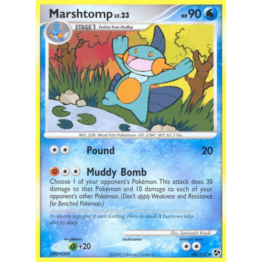 Marshtomp Uncommon 46/106 Pokemon Card Game Great Encounters