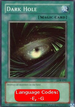 Dark Hole (V.1 - Super Rare) - Legend of Blue Eyes White Dragon (Super Rare) [LOB-041]