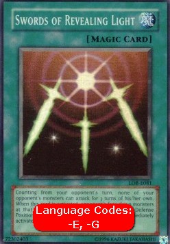 Swords of Revealing Light (V.1 - Super Rare) - Legend of Blue Eyes White Dragon (Super Rare) [LOB-081]