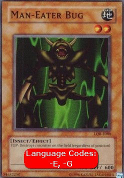 Man-Eater Bug (V.1 - Super Rare) - Legend of Blue Eyes White Dragon (Super Rare) [LOB-088]