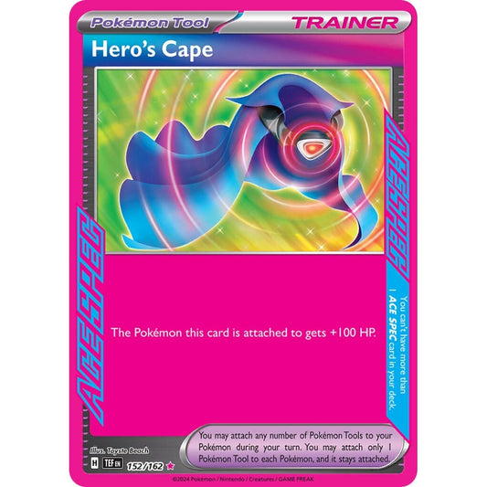 Hero's Cape ACE SPEC Rare 152/162 Pokemon Card Game Temporal Forces