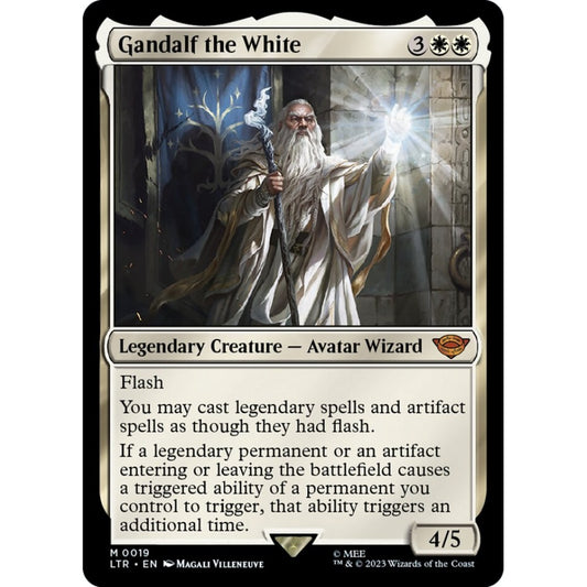 Gandalf the White, mythic, 19, Magic the Gathering, The Lord of the Rings: Tales of Middle-earth