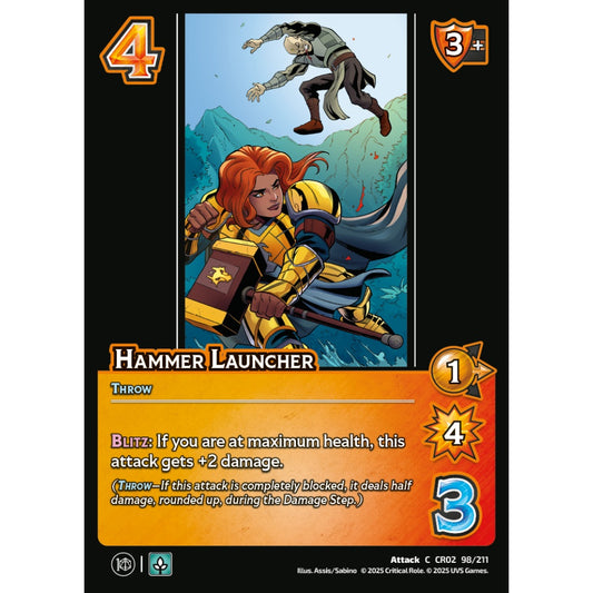 Hammer Launcher, 98/211, CR02, Universus, Critical Role: Heroes Of Exandria, Attack, C