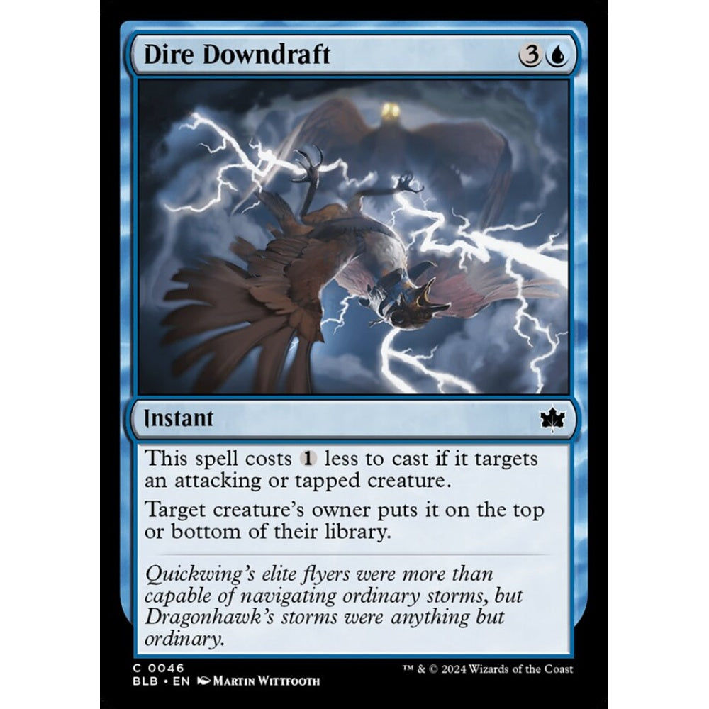 Dire Downdraft, 46, common, Magic: The Gathering, Bloomburrow