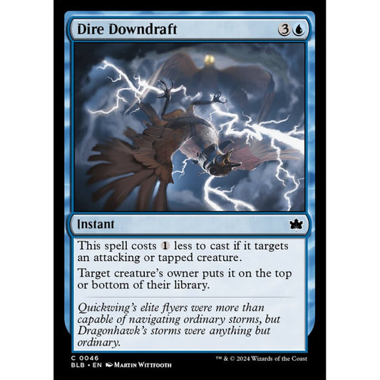 Dire Downdraft, 46, common, Magic: The Gathering, Bloomburrow