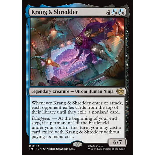 Krang & Shredder rare 153 Magic the Gathering Teenage Mutant Ninja Turtles
