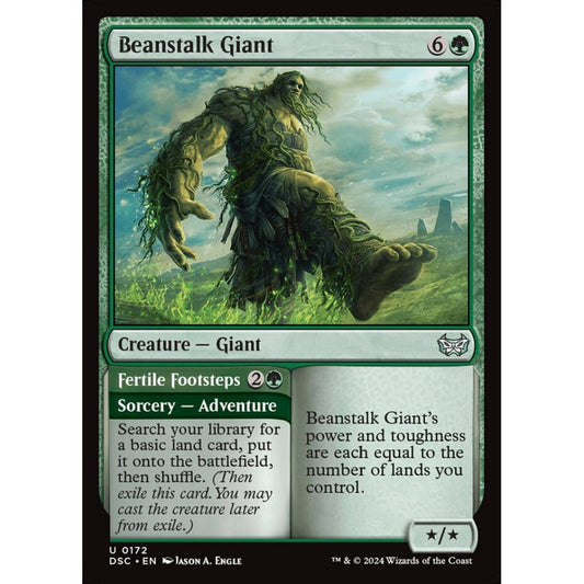 Beanstalk Giant // Fertile Footsteps, 172, uncommon, Magic: The Gathering, Duskmourn: House of Horror