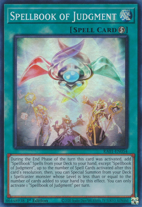 Spellbook of Judgment RA01-EN054 Super Super Rare Yu-Gi-Oh 25th Anniversary Rarity Collection in Art