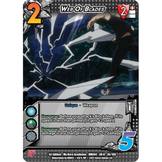 Web Of Blades, 036/108, XR-R, UniVersus, MHA04 League of Villains