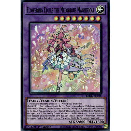 Flowering Etoile the Melodious Magnificat LEDE-EN036 Super Super Rare Yu-Gi-Oh Legacy of Destruction in Art