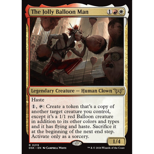 The Jolly Balloon Man, 219, rare, Magic: The Gathering, Duskmourn: House of Horror