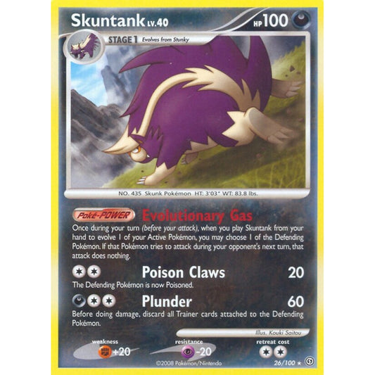 Skuntank Rare 26/100 Pokemon Card Game Stormfront