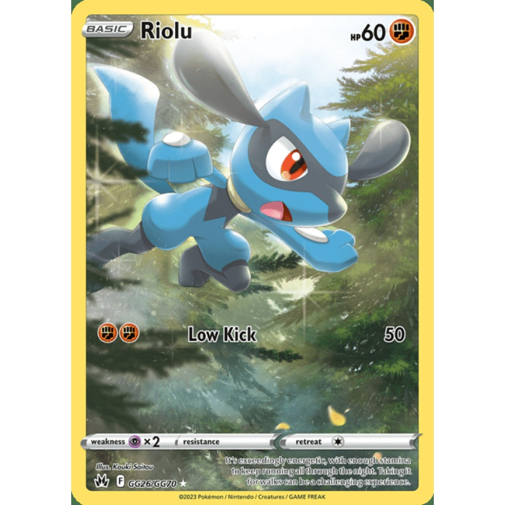 Riolu Illustration Rare GG26/GG70 Pokemon Card Game Crown Zenith
