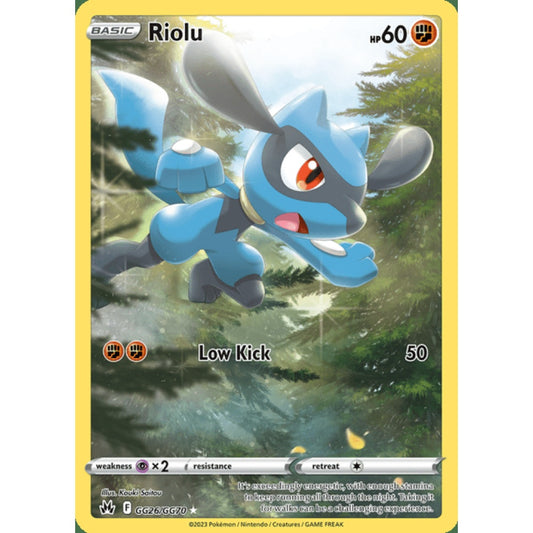 Riolu Illustration Rare GG26/GG70 Pokemon Card Game Crown Zenith