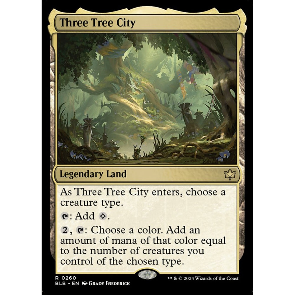 Three Tree City, 260, rare, Magic: The Gathering, Bloomburrow
