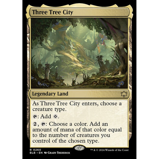 Three Tree City, 260, rare, Magic: The Gathering, Bloomburrow