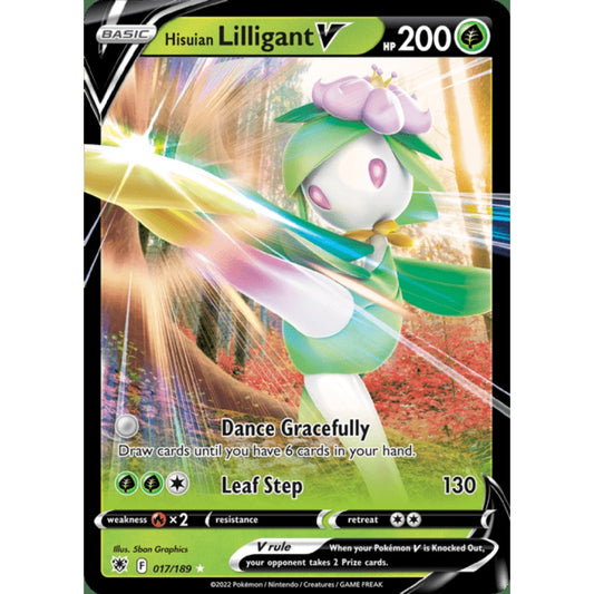 Hisuian Lilligant V Double Rare 017/189 Pokemon Card Game Astral Radiance