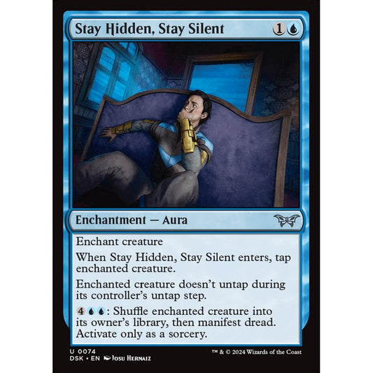 Stay Hidden, Stay Silent, 74, uncommon, Magic: The Gathering, Duskmourn: House of Horror