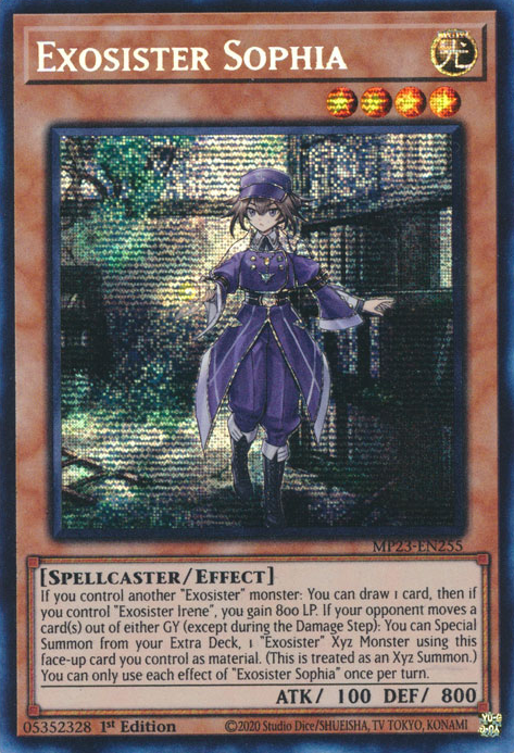 Exosister Sophia MP23-EN255 Prismatic Prismatic Secret Rare Yu-Gi-Oh 25th Anniversary Tin: Dueling Heroes Mega Pack in Art