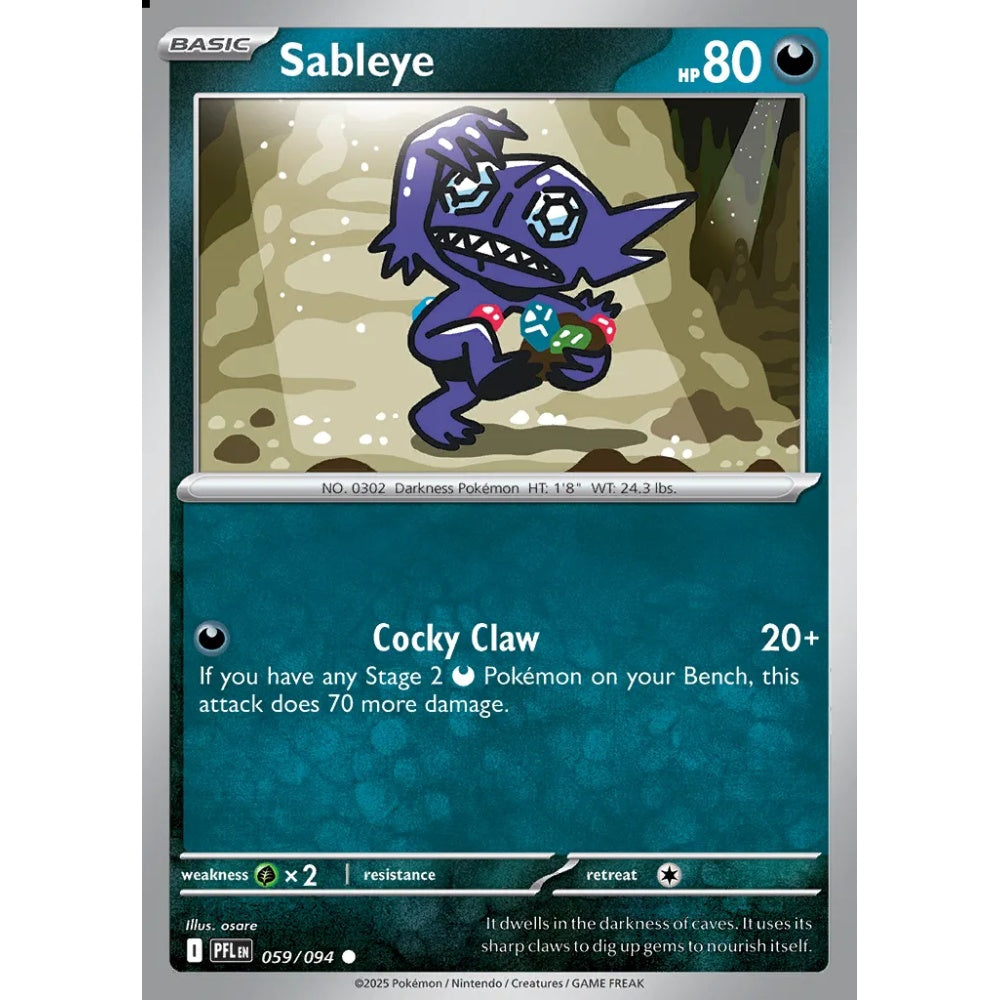 Sableye Common 059/094 Pokemon Card Game Phantasmal Flames
