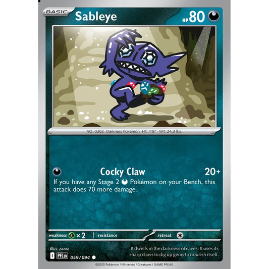 Sableye Common 059/094 Pokemon Card Game Phantasmal Flames
