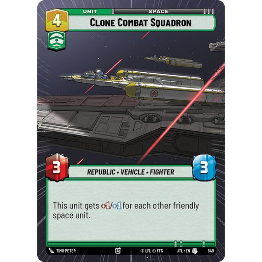 Clone Combat Squadron, U, JTL 849) Hyperspace Foil, Star Wars Unlimited