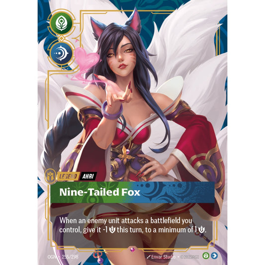 Nine-Tailed Fox OGN-255/298 Riftbound Card Game Origins Rare