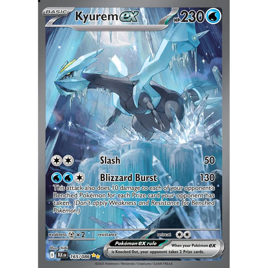 Kyurem ex Special Illustration Rare 165/086 Pokemon Card Game Black Bolt
