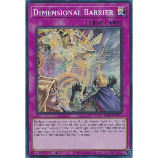 Dimensional Barrier RA01-EN072 Ultra Ultra Rare Yu-Gi-Oh 25th Anniversary Rarity Collection in Art