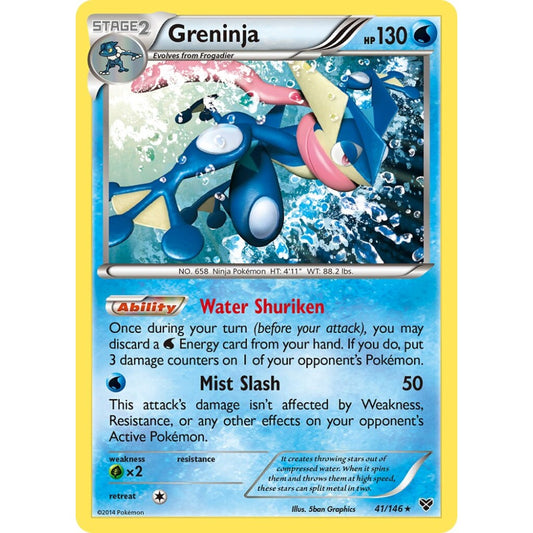 Greninja Rare Holo 41/146 Pokemon Card Game XY