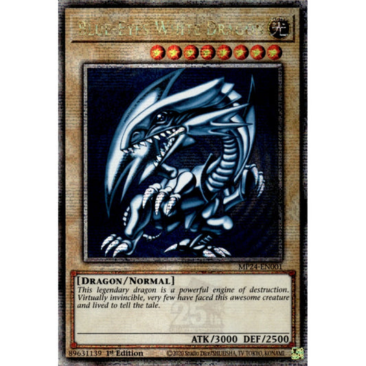 Blue-Eyes White Dragon MP24-EN001 QCR Quarter Century Secret Rare Yu-Gi-Oh 25th Anniversary Tin: Dueling Mirrors in Art