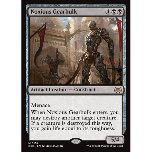 Noxious Gearhulk, 151, mythic, Magic: The Gathering, Duskmourn: House of Horror