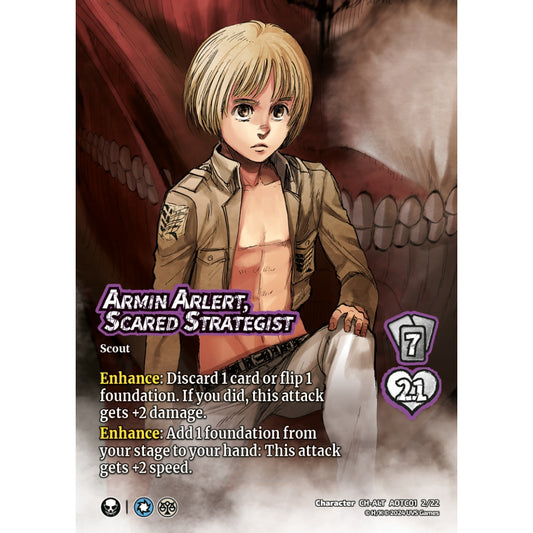 Armin Arlert, Scared Strategist, 2/22, CH-ALT, UniVersus, Attack on Titan: Battle for Humanity