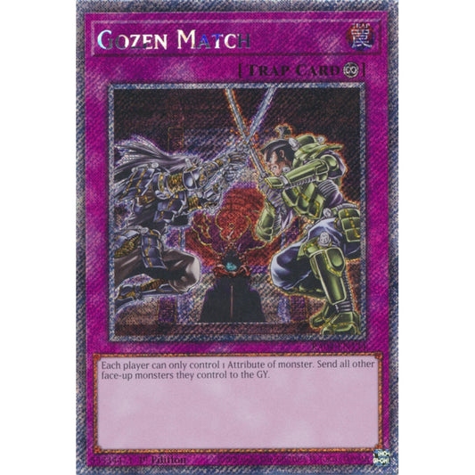Gozen Match RA04-EN134 QCR Quarter Century Secret Rare Yu-Gi-Oh Quarter Century Stampede in Art