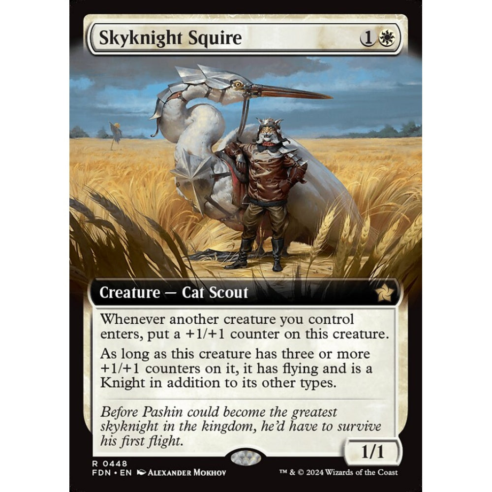 Skyknight Squire, 448, rare, Magic: The Gathering, Foundations