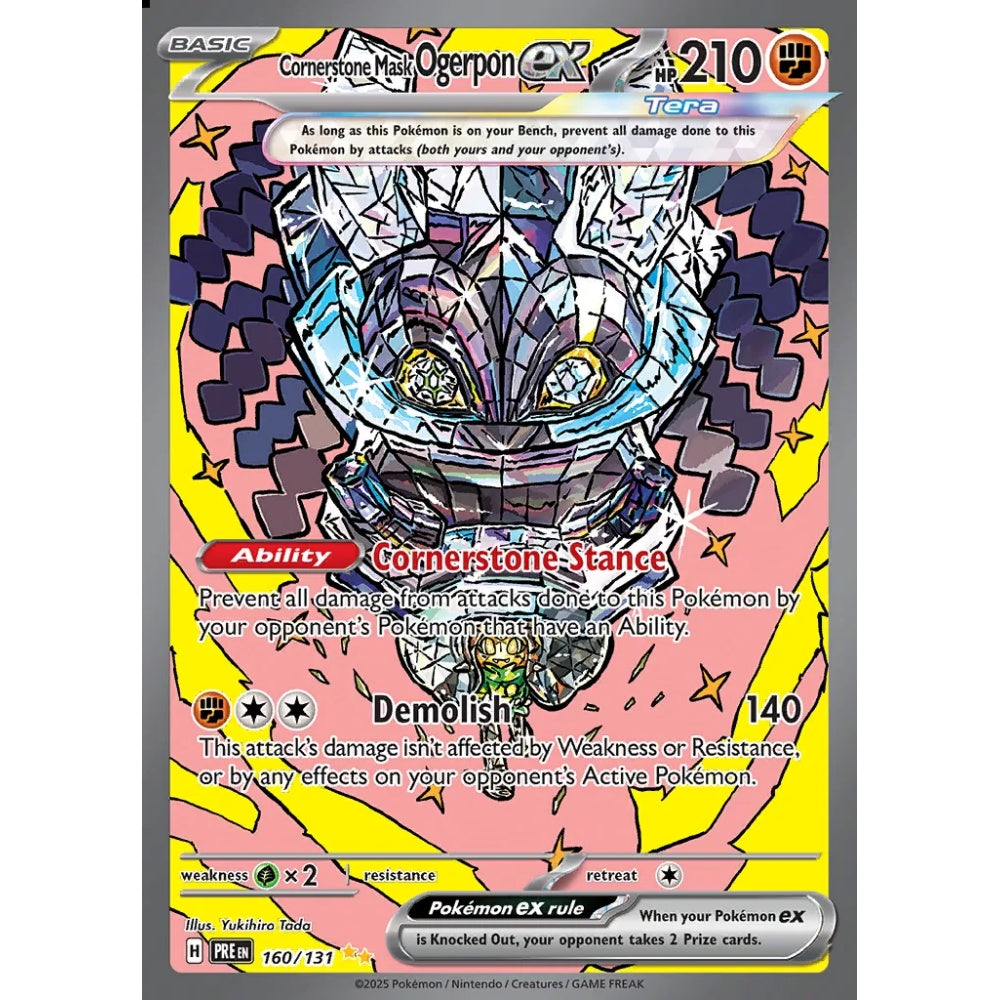 Cornerstone Mask Ogerpon ex Special Illustration Rare 160/131 Pokemon Card Game Prismatic Evolutions