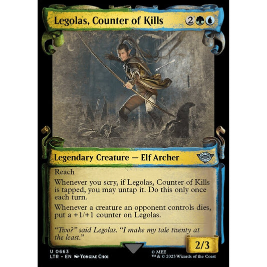 Legolas, Counter of Kills, uncommon, 663, Magic the Gathering, The Lord of the Rings: Tales of Middle-earth