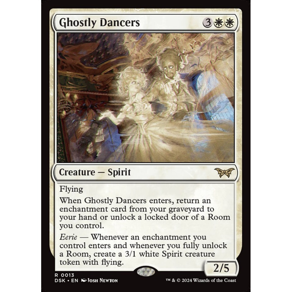 Ghostly Dancers, 13, rare, Magic: The Gathering, Duskmourn: House of Horror