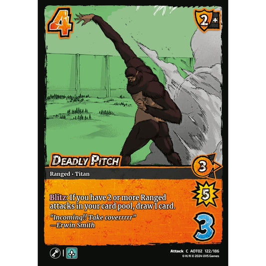 Deadly Pitch, 122/186, AOT02, Universus, Attack on Titan: Origins of Power, Attack, C