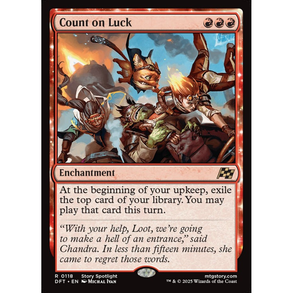 Count on Luck, 118, rare, Magic: The Gathering, Aetherdrift