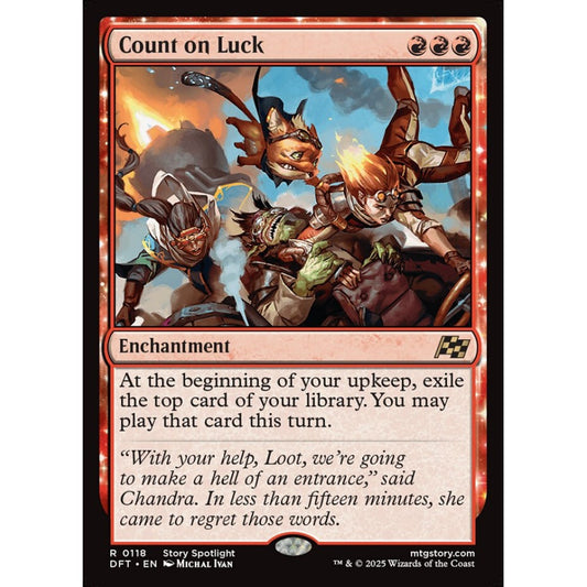 Count on Luck, 118, rare, Magic: The Gathering, Aetherdrift