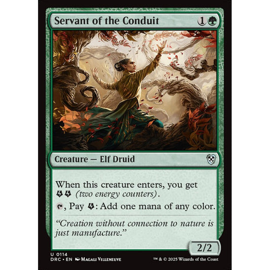 Servant of the Conduit, 114, uncommon, Magic: The Gathering, Aetherdrift Commander