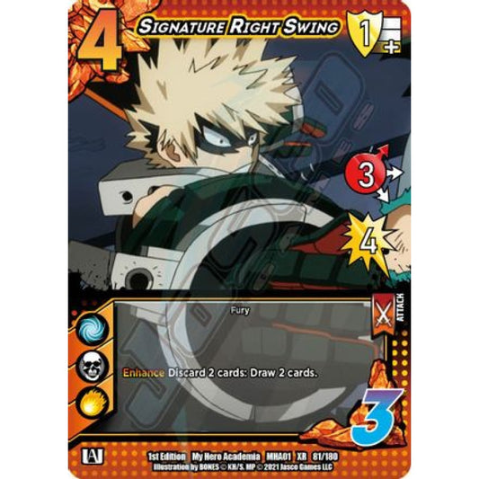Signature Right Swing, 81/180, XR, UniVersus, MHA01 My Hero Academia