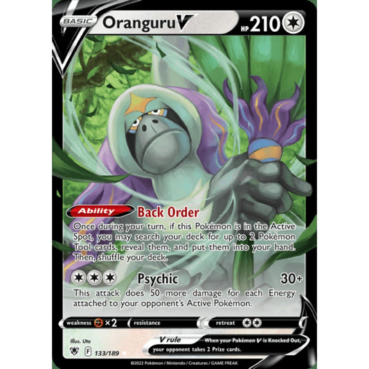 Oranguru V Double Rare 133/189 Pokemon Card Game Astral Radiance
