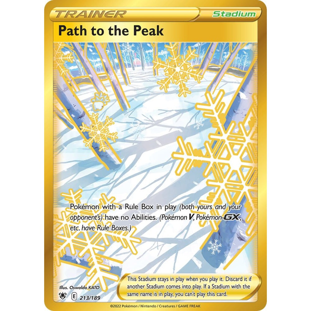 Path to the Peak Rare Secret 213/189 Pokemon Card Game Astral Radiance