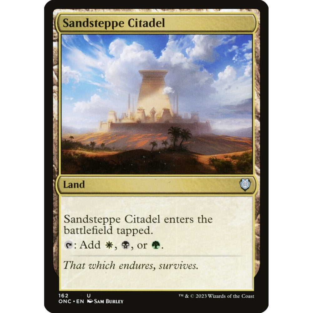 Sandsteppe Citadel, uncommon, 162, Magic the Gathering, Phyrexia: All Will Be One Commander