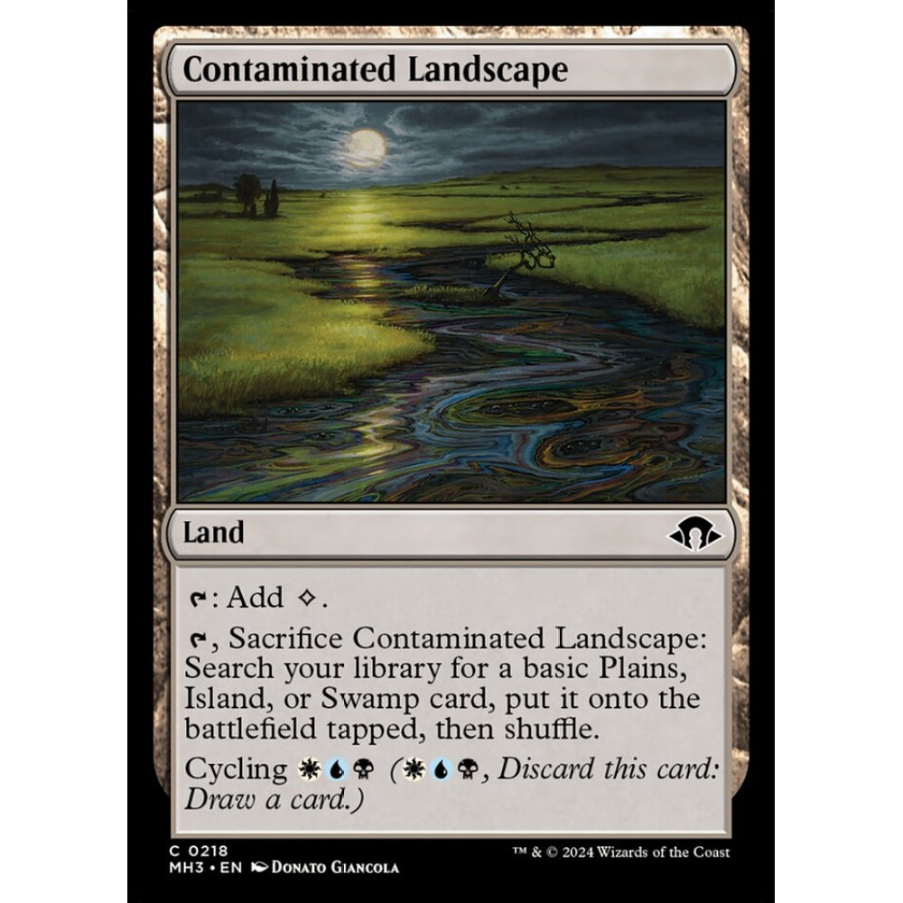Contaminated Landscape, 218, common, Magic: The Gathering, Modern Horizons 3